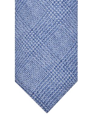 Profuomo Stropdas Profuomo licht blauw zijde geruit