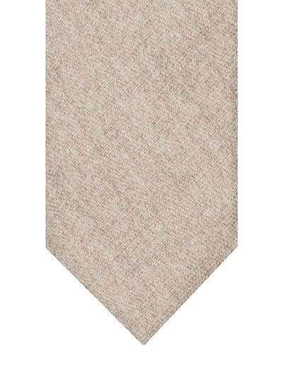 Profuomo Stropdas Profuomo beige zijde effen