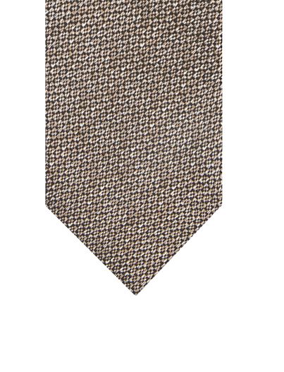 Profuomo Stropdas Profuomo bruin geprint patroon speckle