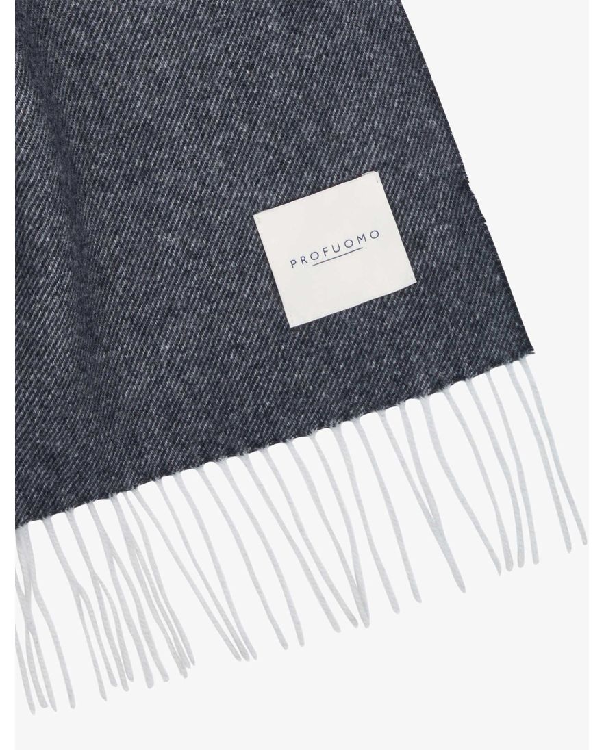 Profuomo sjaal blauw effen lamswol