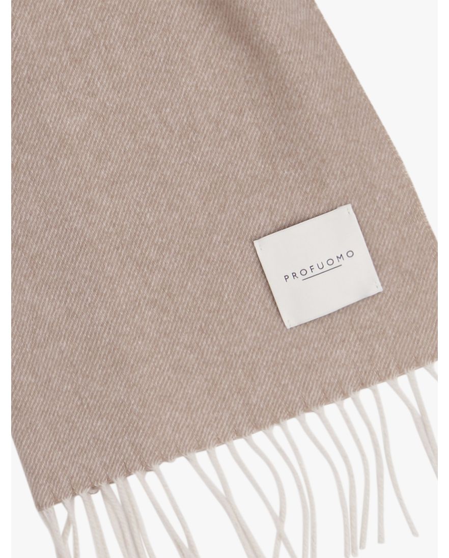 Profuomo sjaal beige effen lamwol