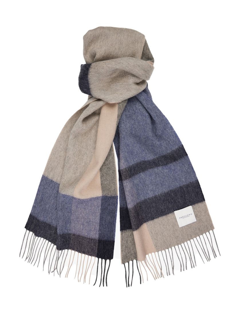 Profuomo sjaal lamswol blauw
