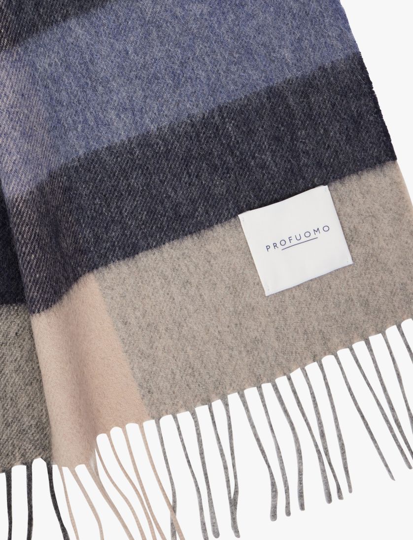 Profuomo sjaal lamswol blauw