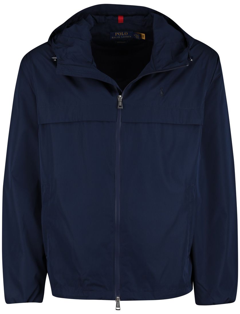 regenjas donkerblauw polo ralph lauren effen