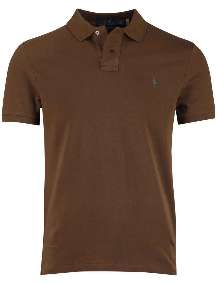 Polo Ralph Lauren polo bruin pique slim fit