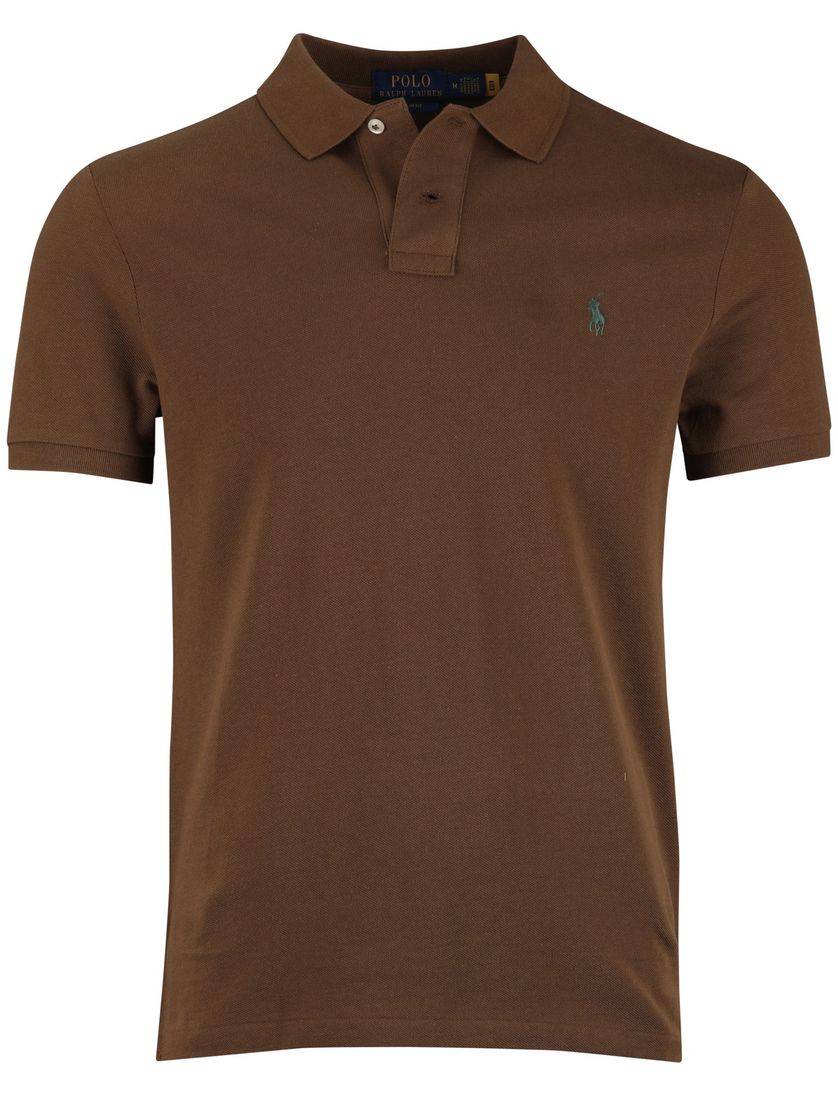 Slim fit Polo Ralph Lauren polo bruin pique