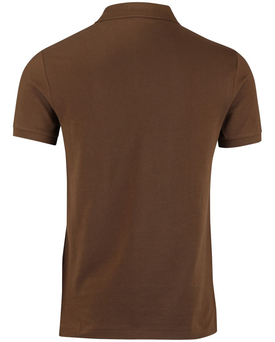 Polo Ralph Lauren polo bruin pique slim fit