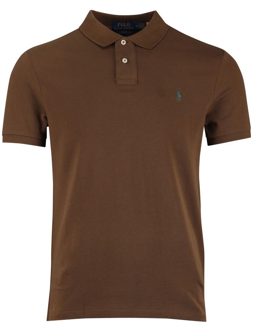 Slim fit Polo Ralph Lauren polo bruin pique