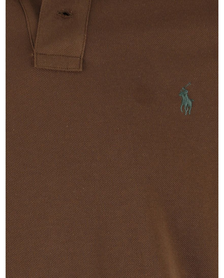Polo Ralph Lauren polo bruin pique slim fit