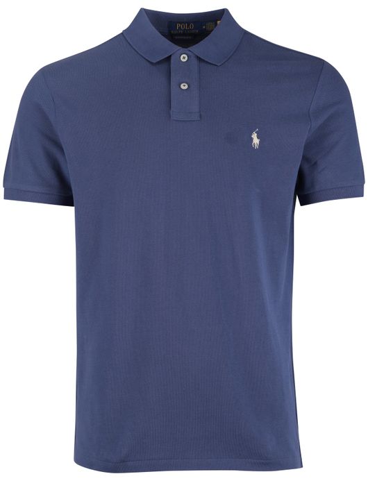 Polo Ralph Lauren custom slim fit polo blauw pique