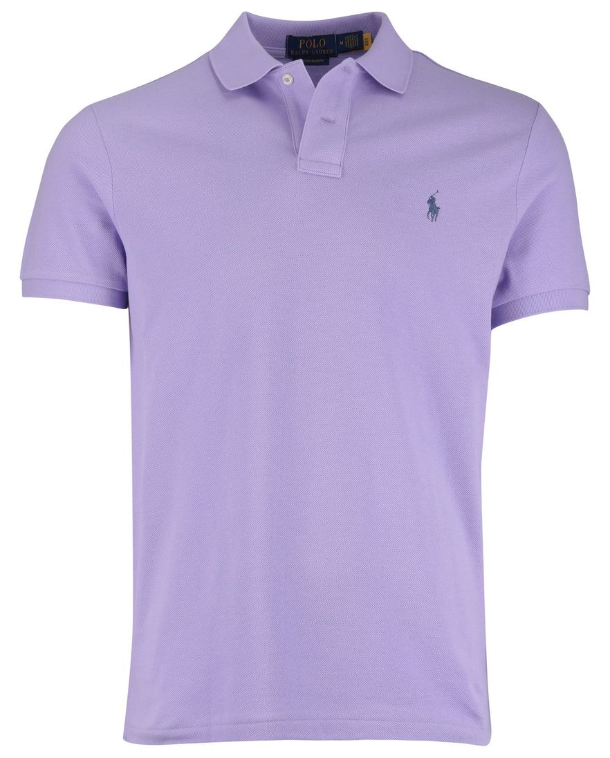 Polo Ralph Lauren custom slim fit polo paars katoen