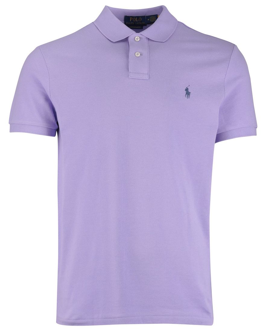 Polo Ralph Lauren custom slim fit polo paars katoen