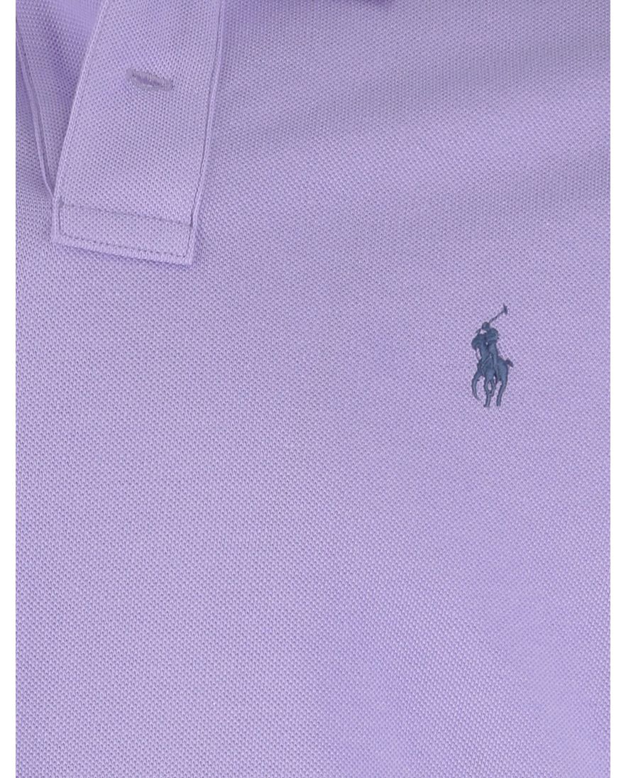 Polo Ralph Lauren custom slim fit polo paars katoen