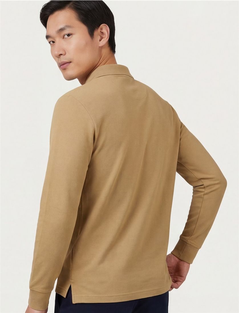 Polo ralph lauren polo camel katoen effen