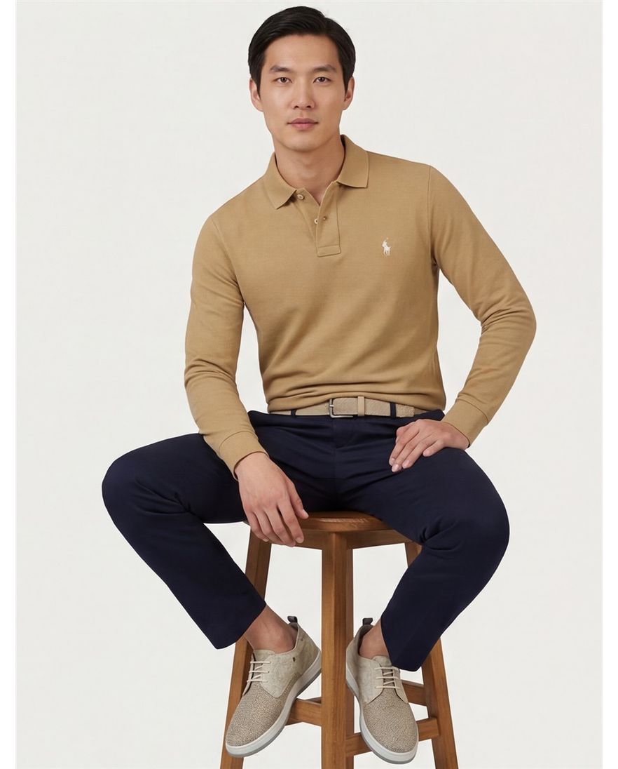 Polo ralph lauren polo camel katoen