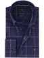 Casual overhemd Portofino regular fit donkerblauw geruit