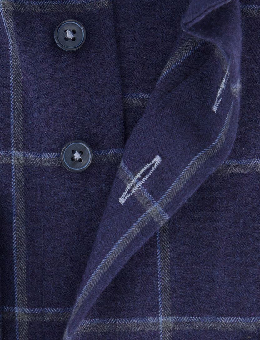 Casual overhemd Portofino regular fit donkerblauw geruit