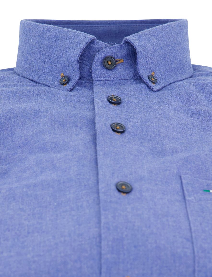 Portofino Regular Fit casual overhemd blauw