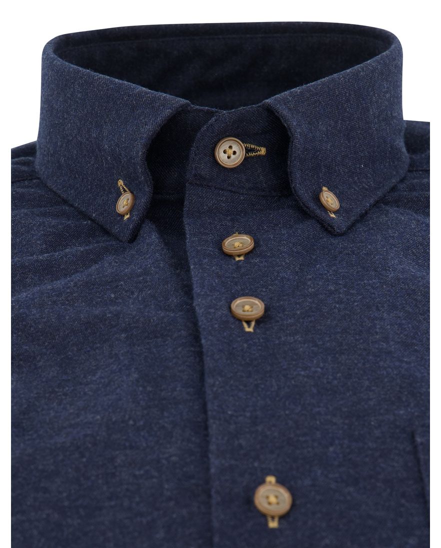 Normale fit overhemd Portofino donkerblauw