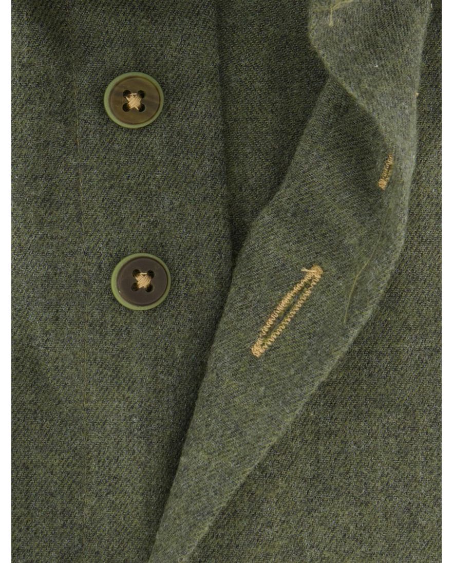 Portofino overhemd groen gemêleerd katoen