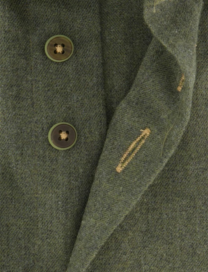 Portofino overhemd groen gemêleerd met borstzak