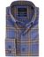 Blauw geruit overhemd Portofino normale fit