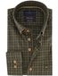 Portofino Regular Fit casual overhemd groen geruit