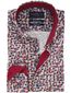 Regular fit overhemd Portofino geprint rood katoen