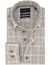 Portofino geruit regular fit overhemd beige