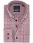 Katoenen regular fit overhemd Portofino rood geruit