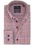 Portofino regular fit overhemd rood geruit katoen