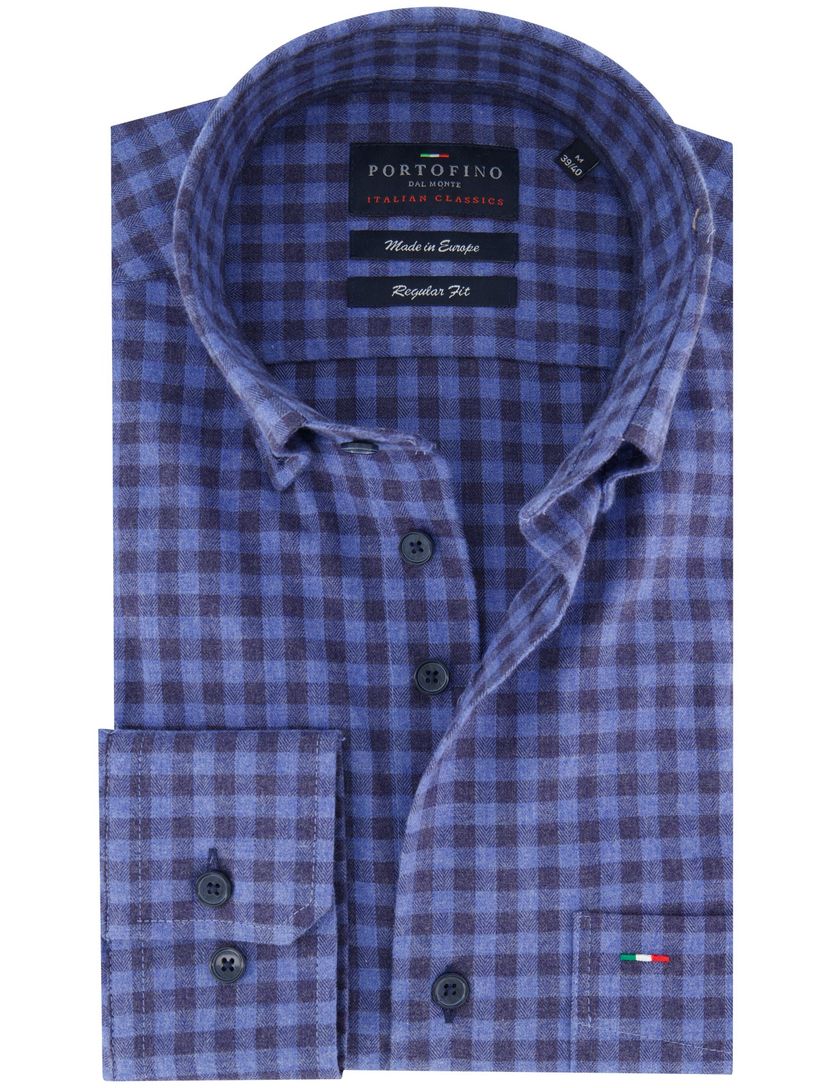 Casual overhemd Portofino regular fit blauw