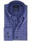 Portofino regular fit casual overhemd blauw flannel