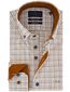 Portofino regular fit casual overhemd oranje geruit