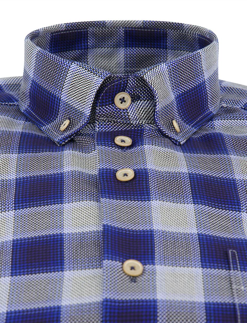 Katoenen geruit overhemd Portofino blauw