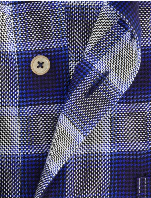 Geruit overhemd Portofino blauw katoen