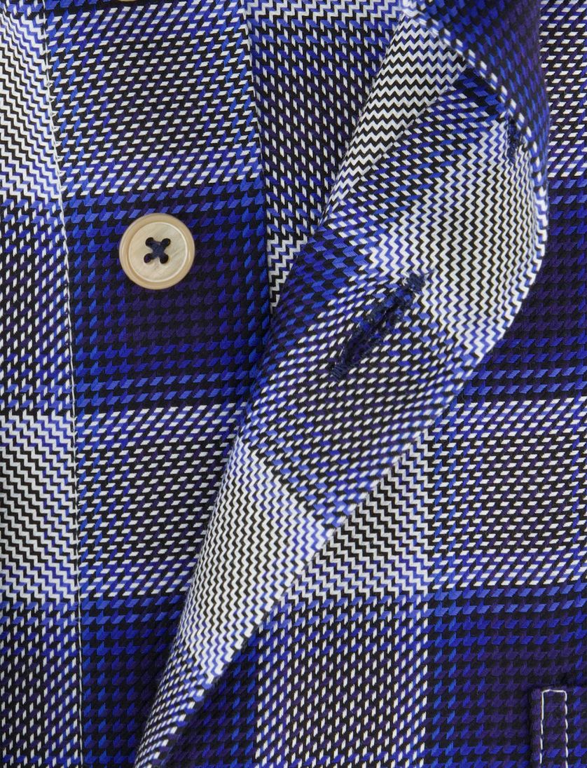 Katoenen geruit overhemd Portofino blauw