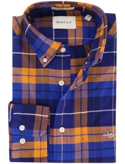 Gant casual overhemd Gant Regular Fit oranje