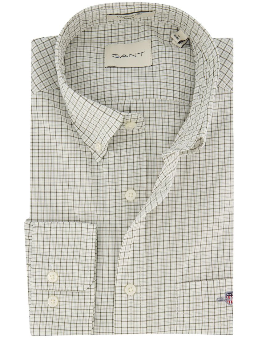 Casual overhemd Gant Regular Fit wit button-down boord
