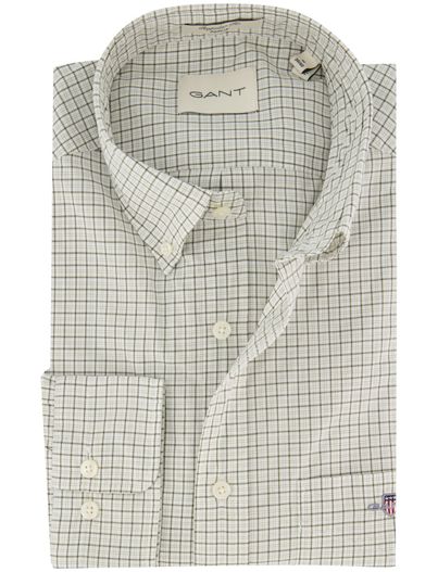 Gant casual overhemd wit Gant Regular Fit