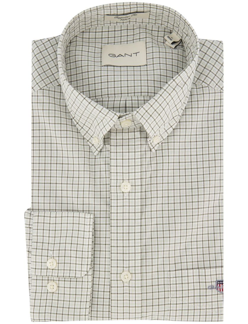 Casual overhemd Gant Regular Fit wit button-down boord
