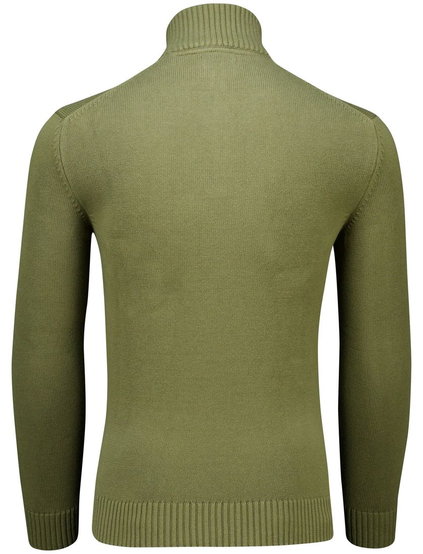 katoenen trui Gant groen effen normale fit