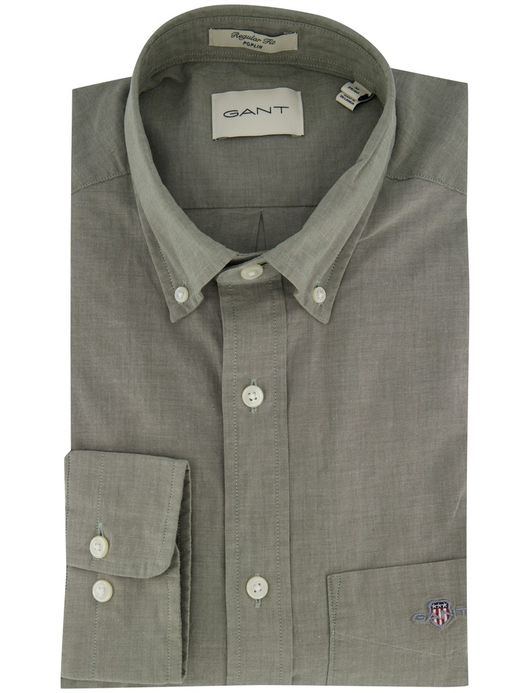 Gant regular fit groen overhemd katoen