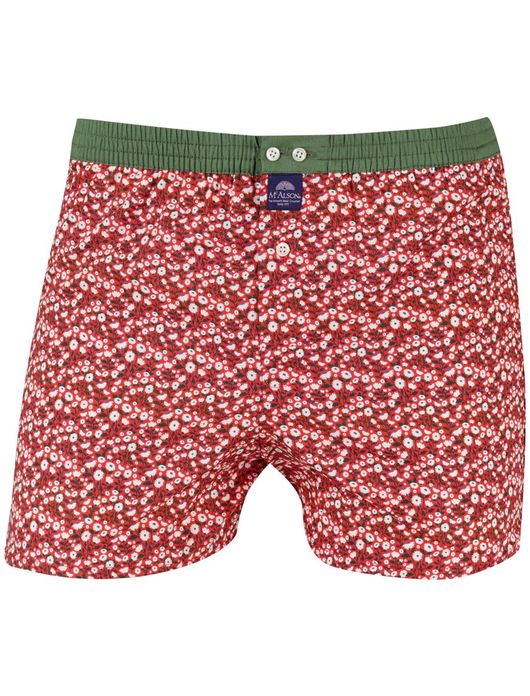 Mc Alson boxershort rood bloemen katoen