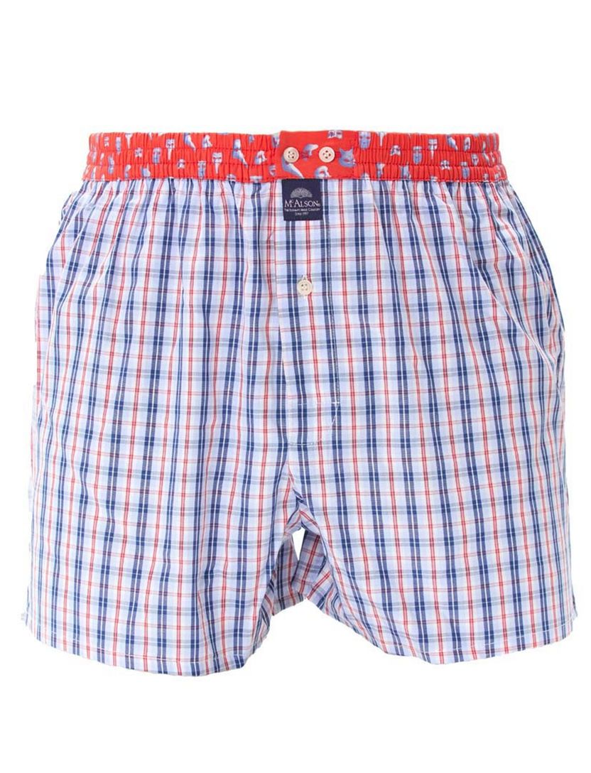 geruit boxershort Mcalson blauw