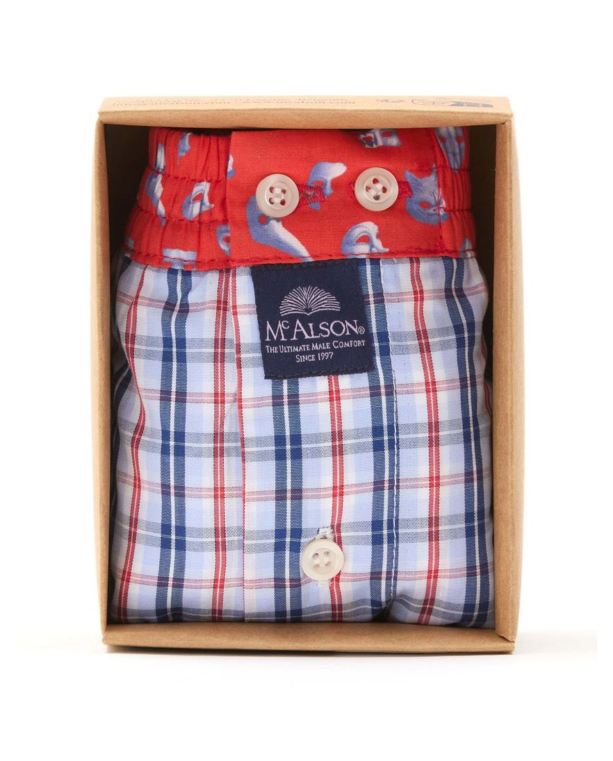 boxershort Mcalson blauw geruit