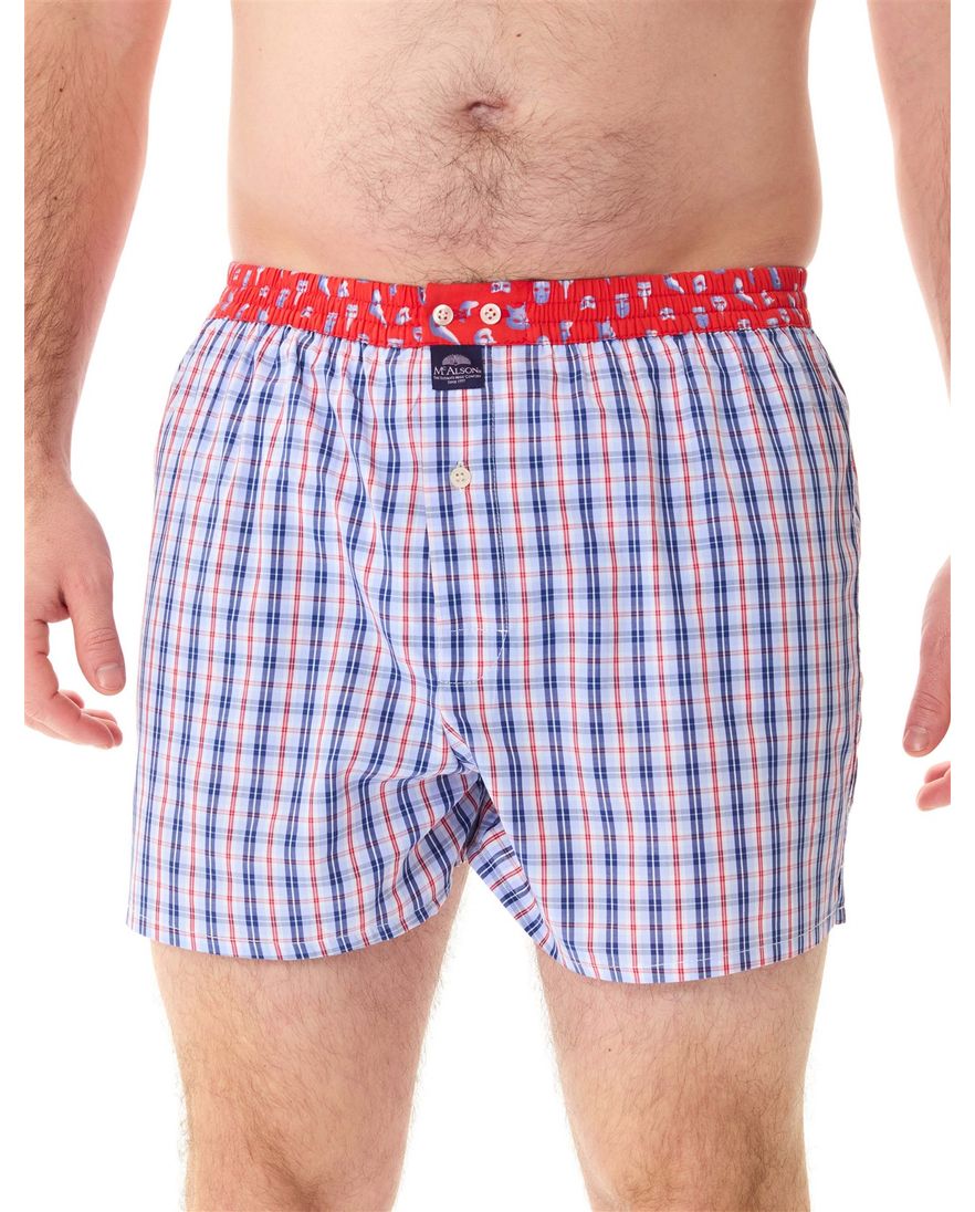 boxershort Mcalson blauw geruit