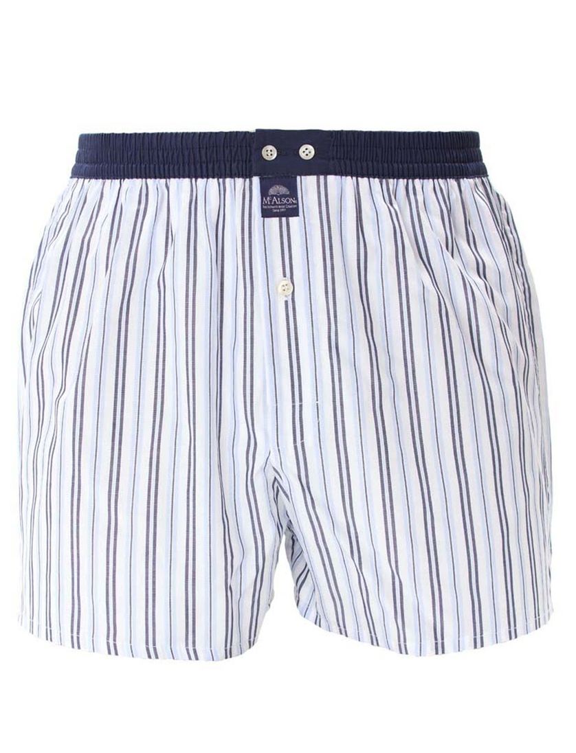 Mc Alson boxershort blauwe strepen katoen