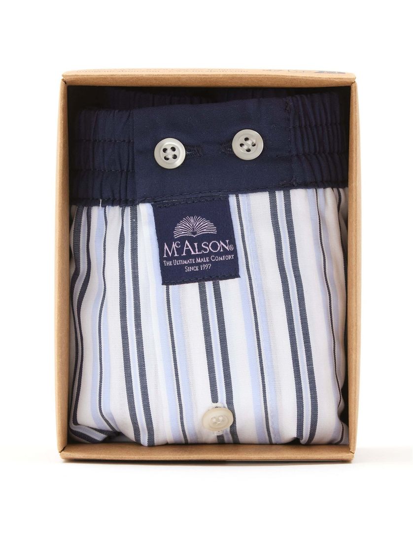 Mc Alson boxershort blauwe strepen katoen