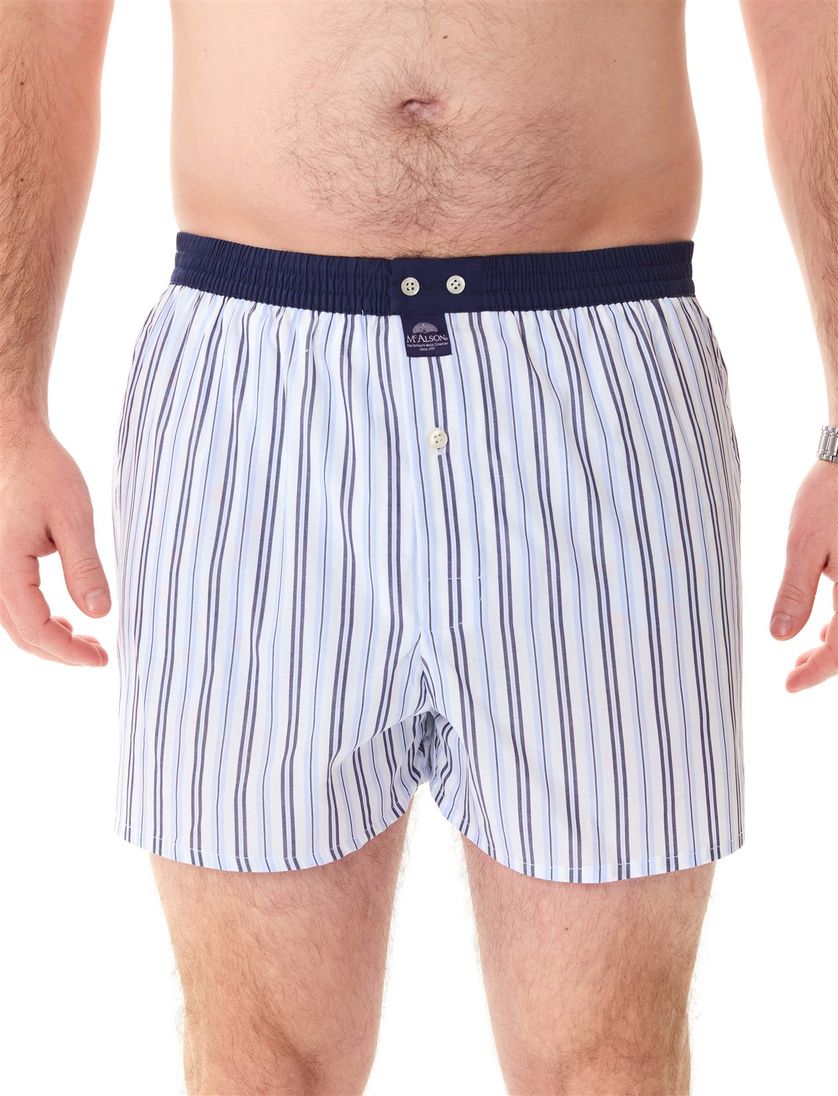Mc Alson boxershort blauwe strepen katoen